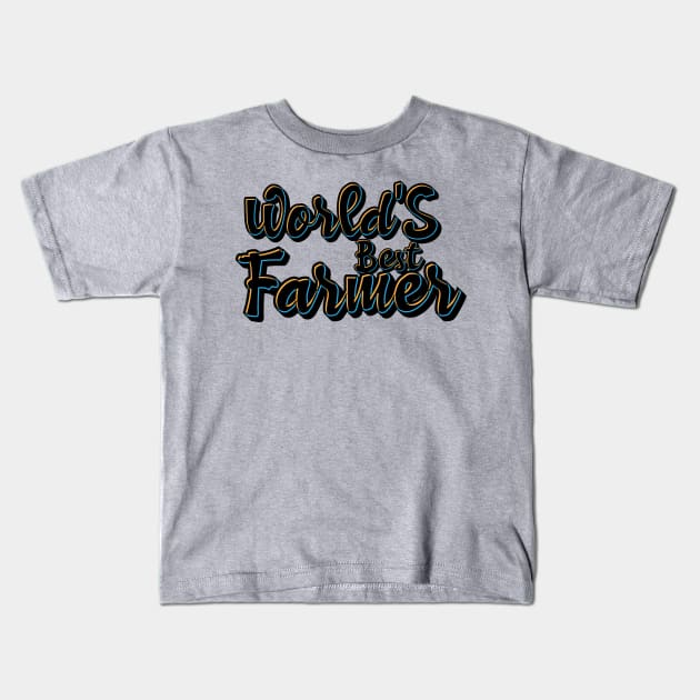 World's Best Farmer Kids T-Shirt by Eldorado Store